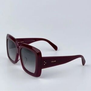 Celine Deep Red Square Sunglasses
